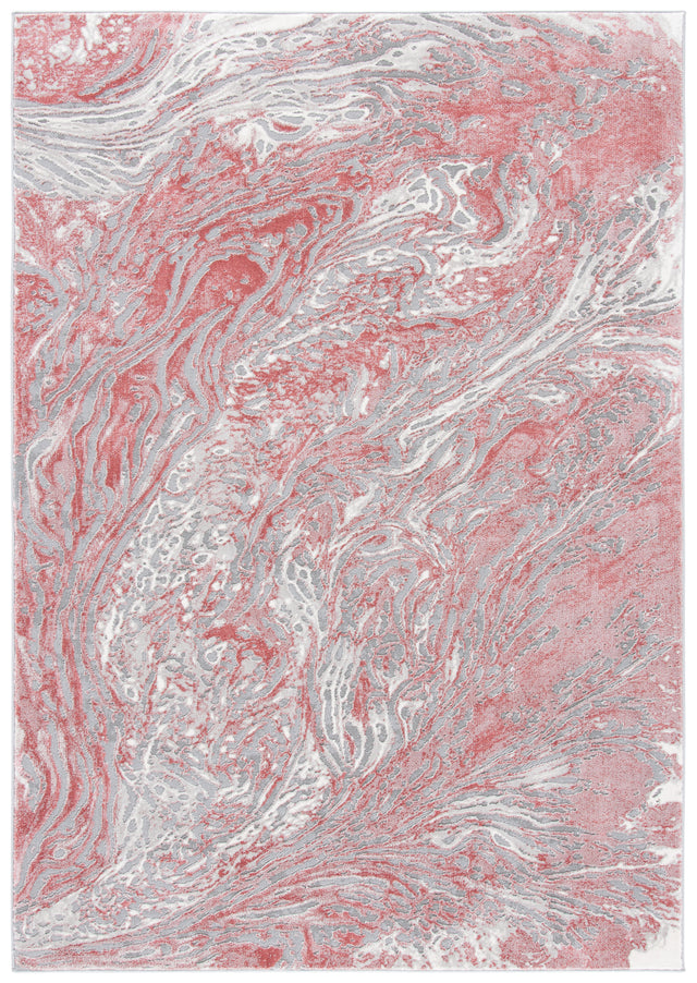 Safavieh Meadow Mdw568G Light Grey/Pink Rug.