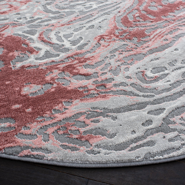 Safavieh Meadow Mdw568H Grey/Pink Rug.