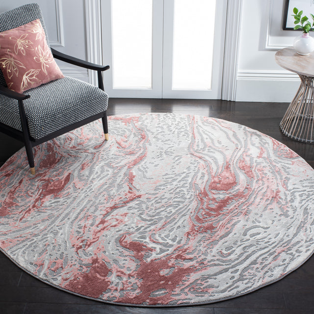Safavieh Meadow Mdw568H Grey/Pink Rug.
