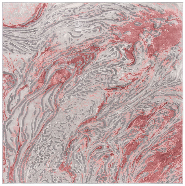 Safavieh Meadow Mdw568H Grey/Pink Rug.