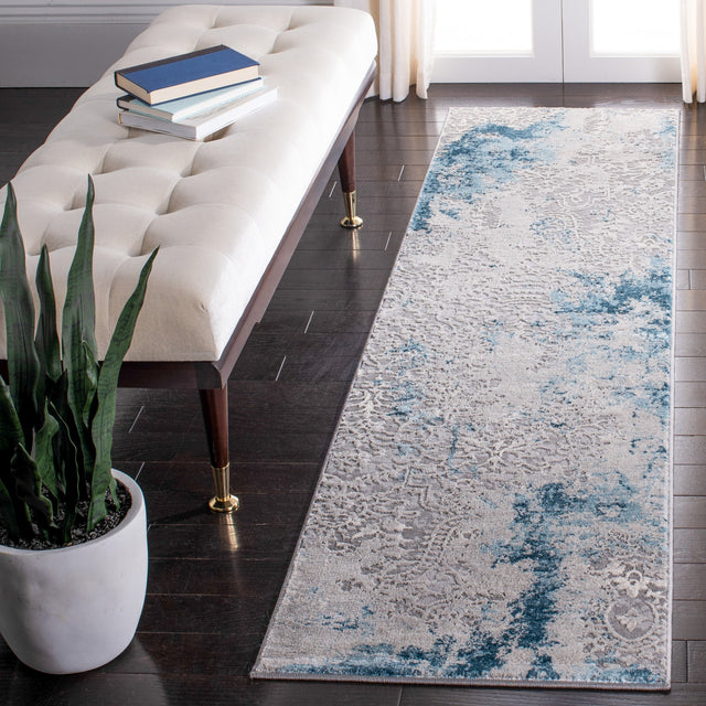 Safavieh Meadow Mdw573F Light Grey/Blue Rug.