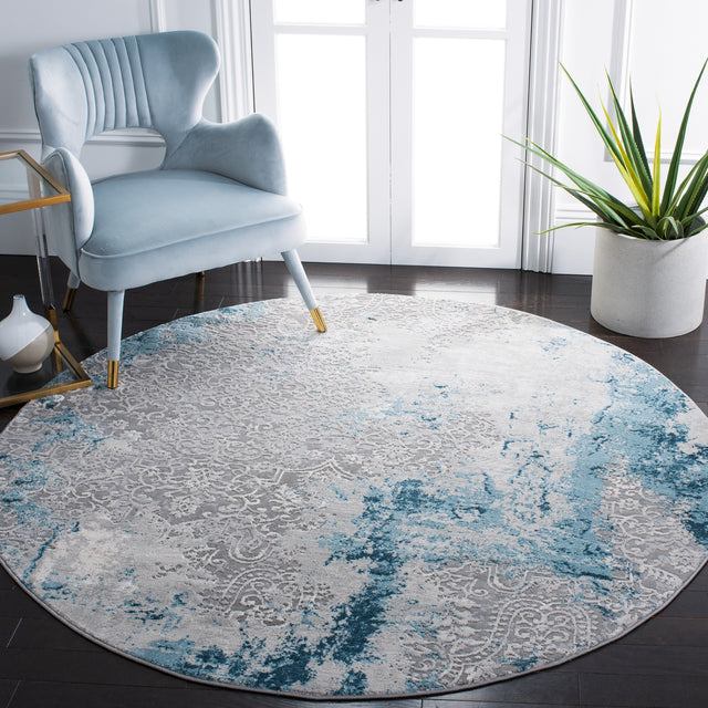 Safavieh Meadow Mdw573F Light Grey/Blue Rug.