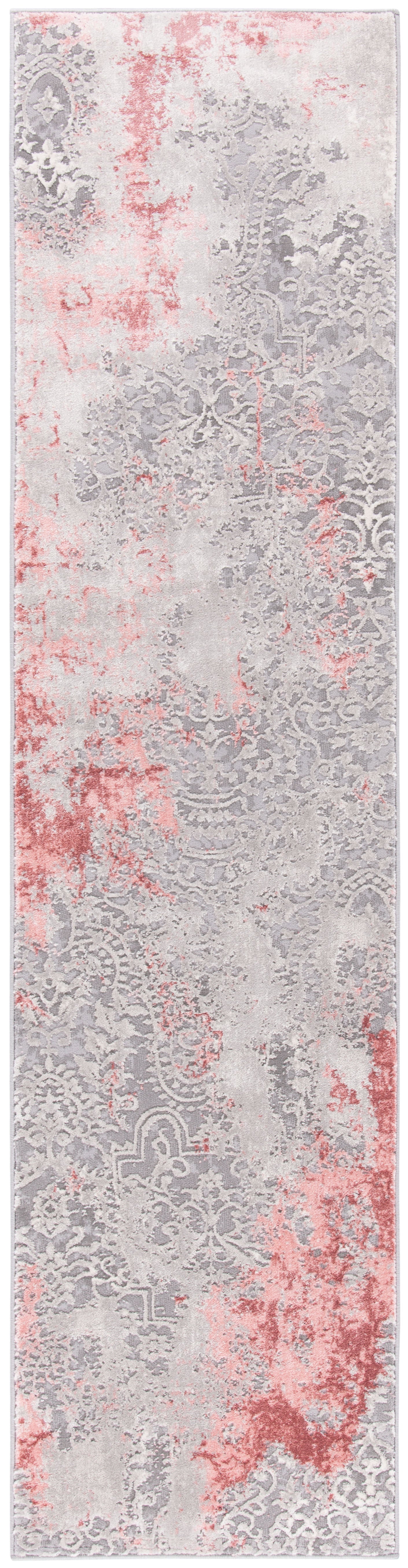Safavieh Meadow Mdw573G Light Grey/Pink Rug.