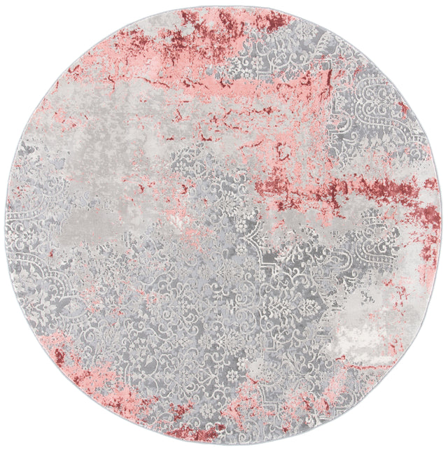 Safavieh Meadow Mdw573G Light Grey/Pink Rug.