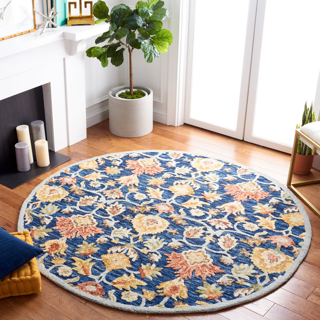 Safavieh Metro Met104M Blue/Orange Rugs.