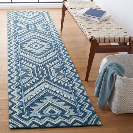 Safavieh Metro Met122M Blue/Ivory Rugs.
