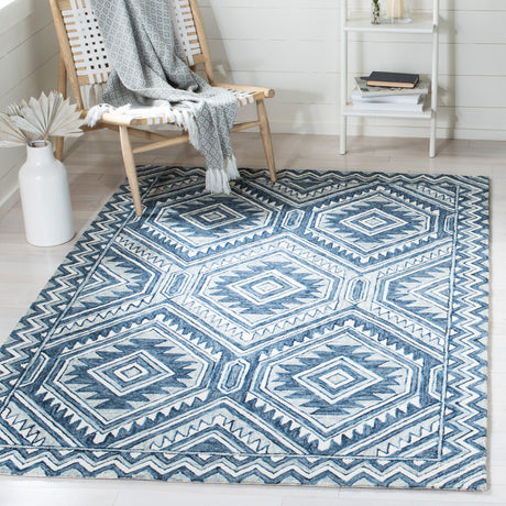 Safavieh Metro Met122M Blue/Ivory Rugs.