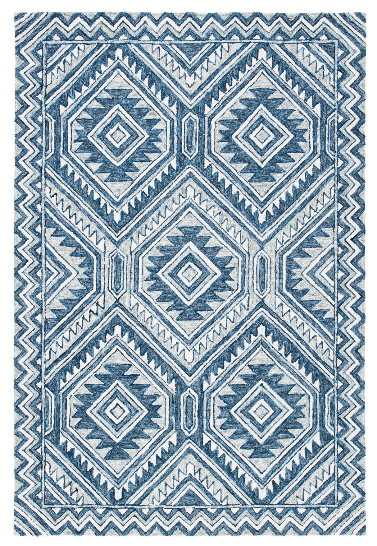 Safavieh Metro Met122M Blue/Ivory Rugs.