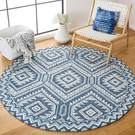 Safavieh Metro Met122M Blue/Ivory Rugs.