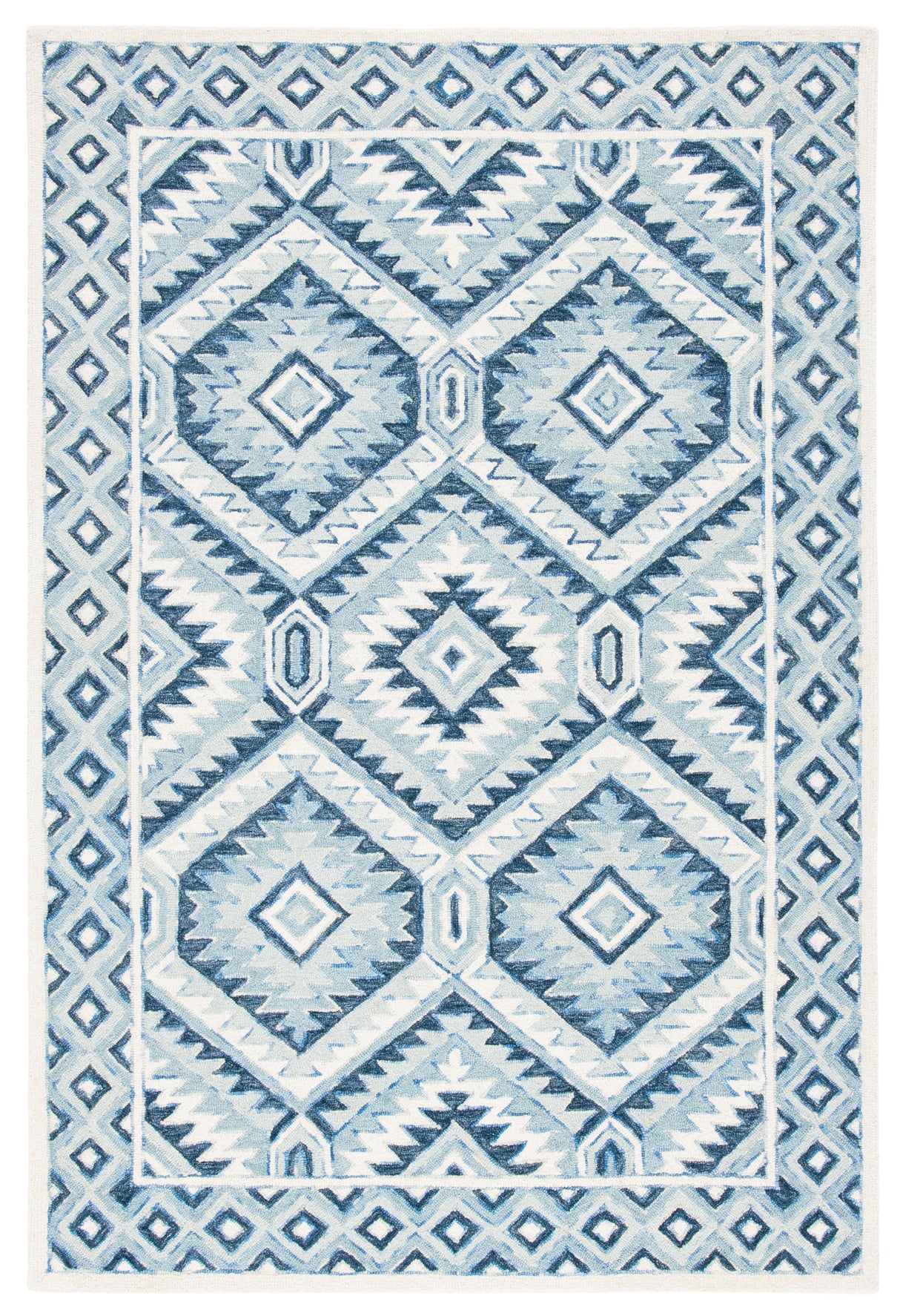 Safavieh Metro Met123M Blue/Ivory Rugs.