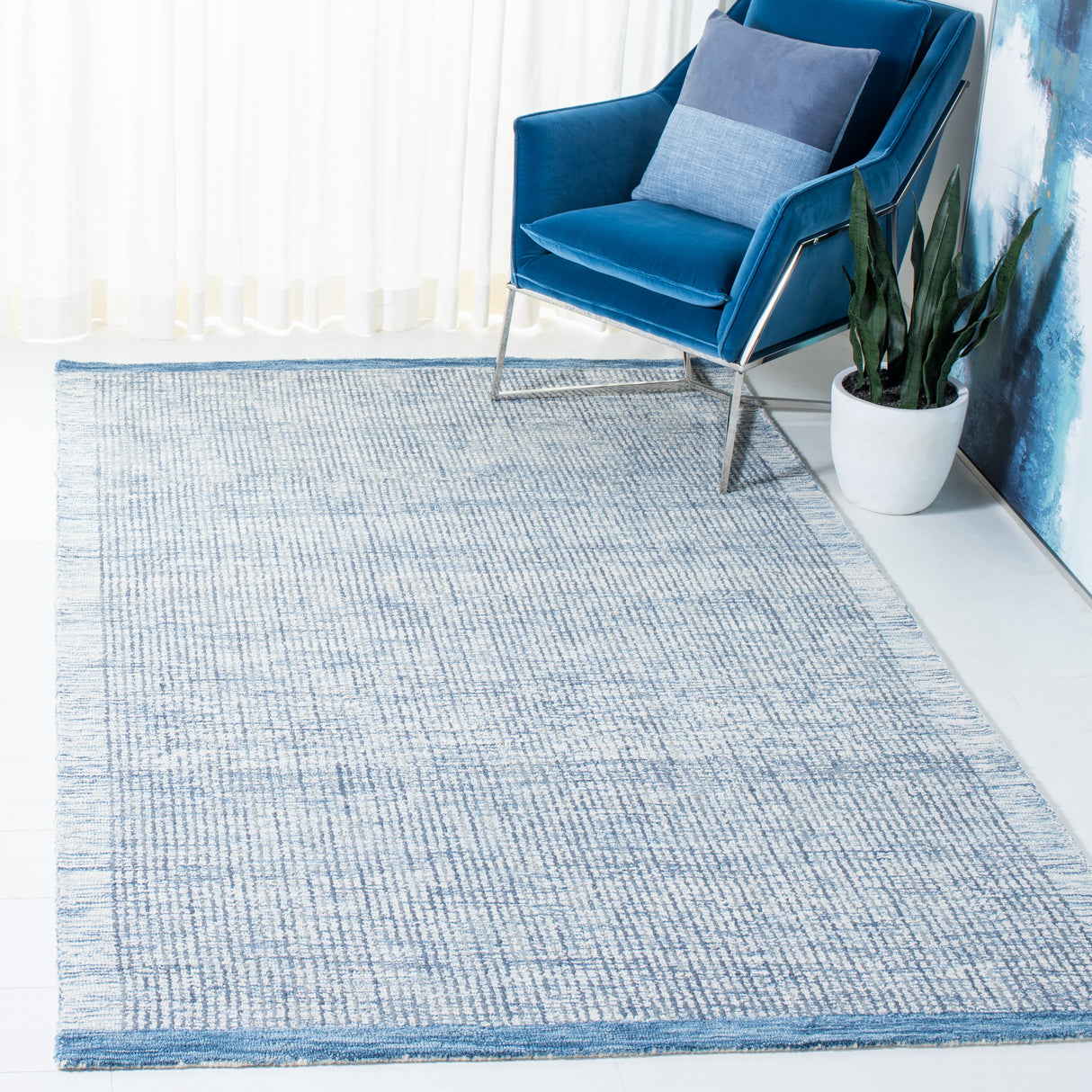 Safavieh Metro Met151M Ivory/Blue Rugs.