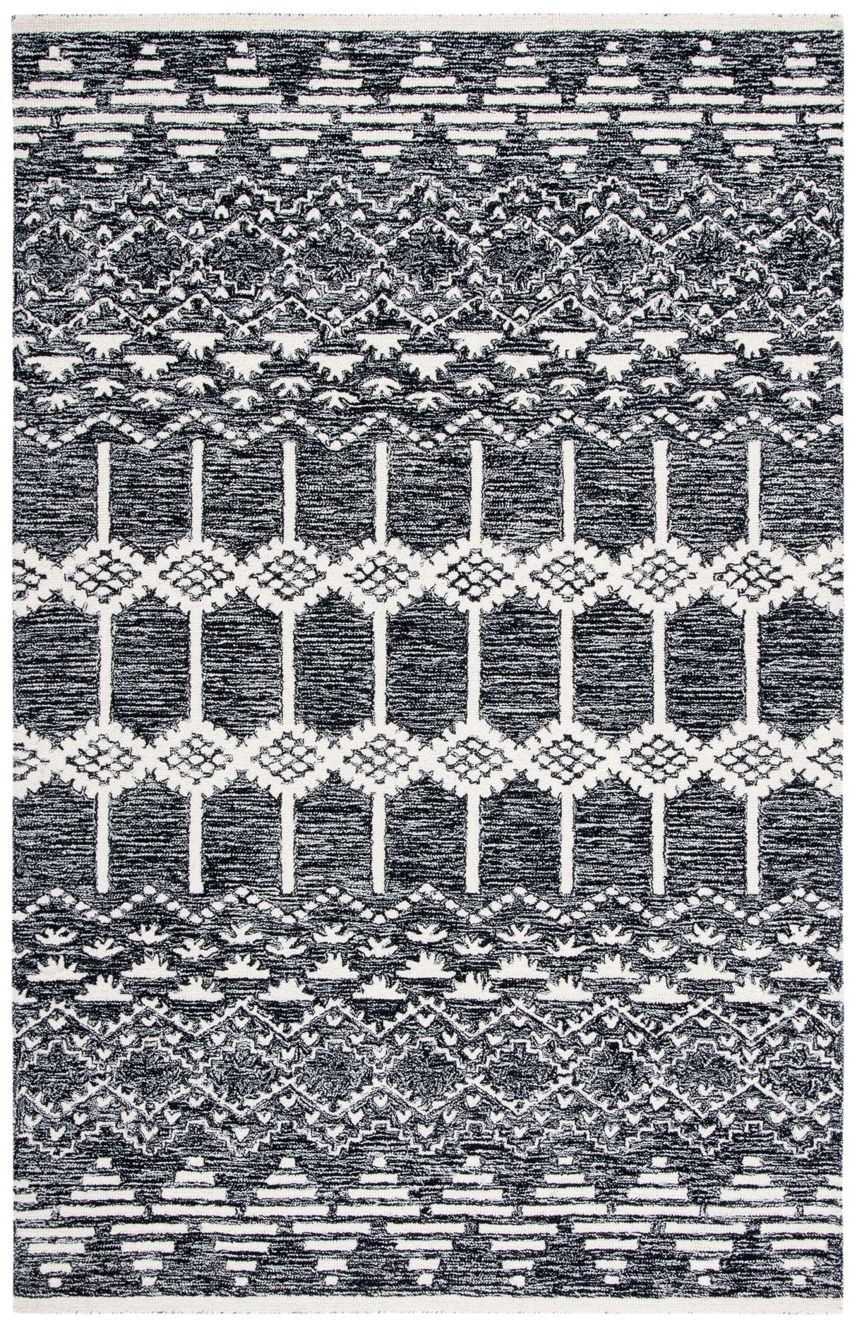 Safavieh Metro Met253Z Black/Ivory Rug.