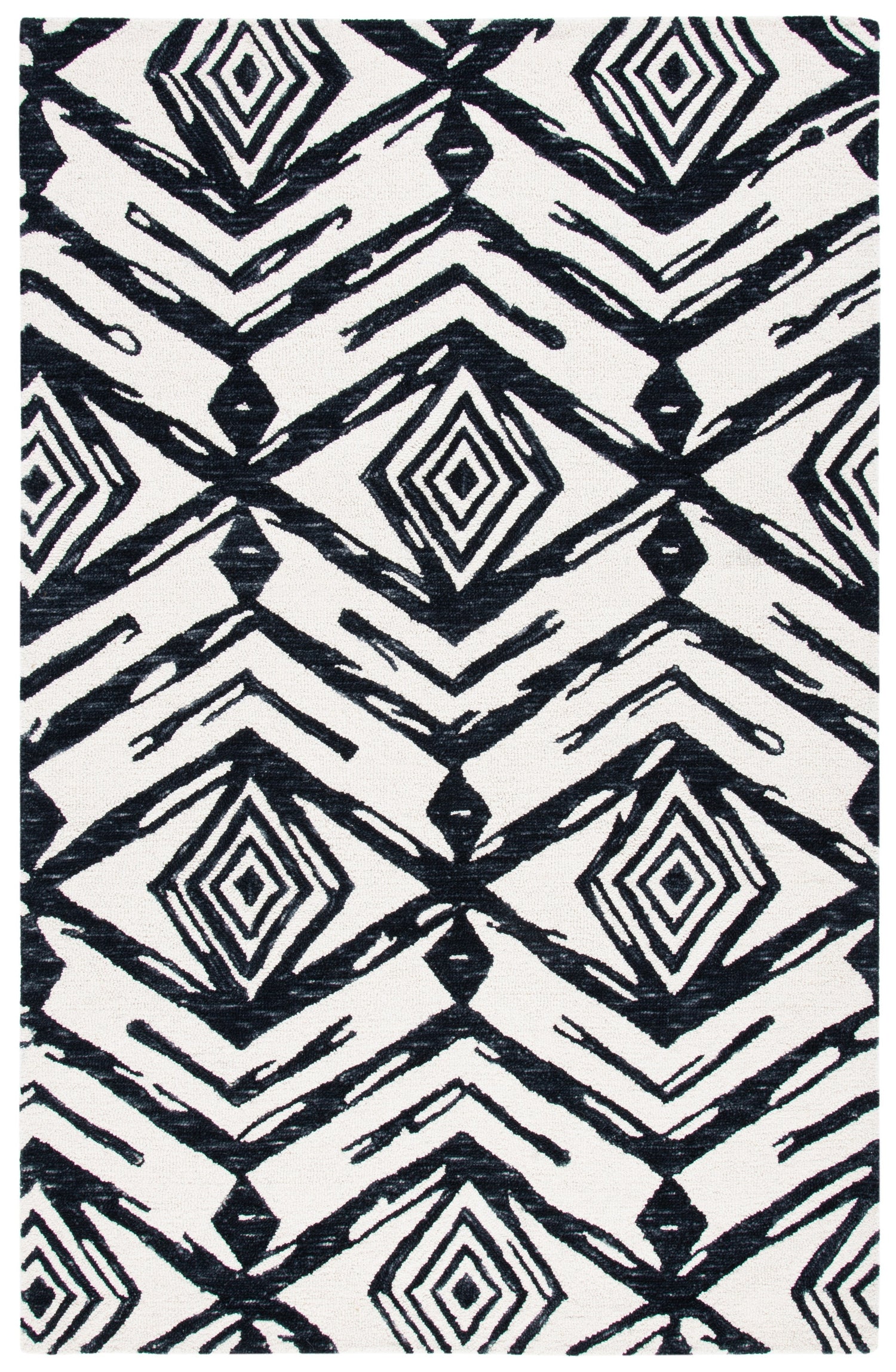 Safavieh Metro Met402Z Black/Ivory Rugs.