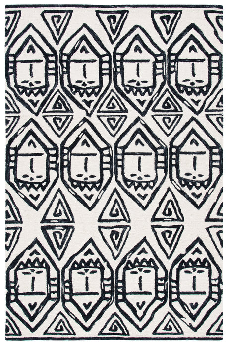 Safavieh Metro Met404Z Black/Ivory Rugs.