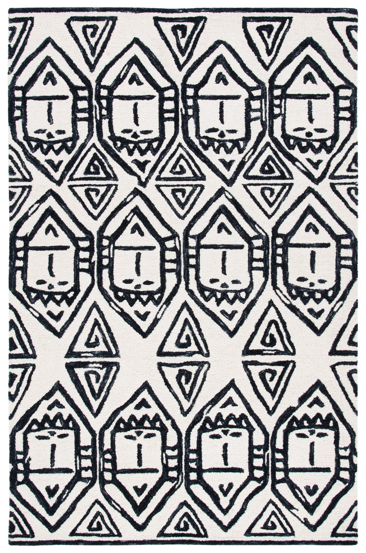 Safavieh Metro Met404Z Black/Ivory Rugs.