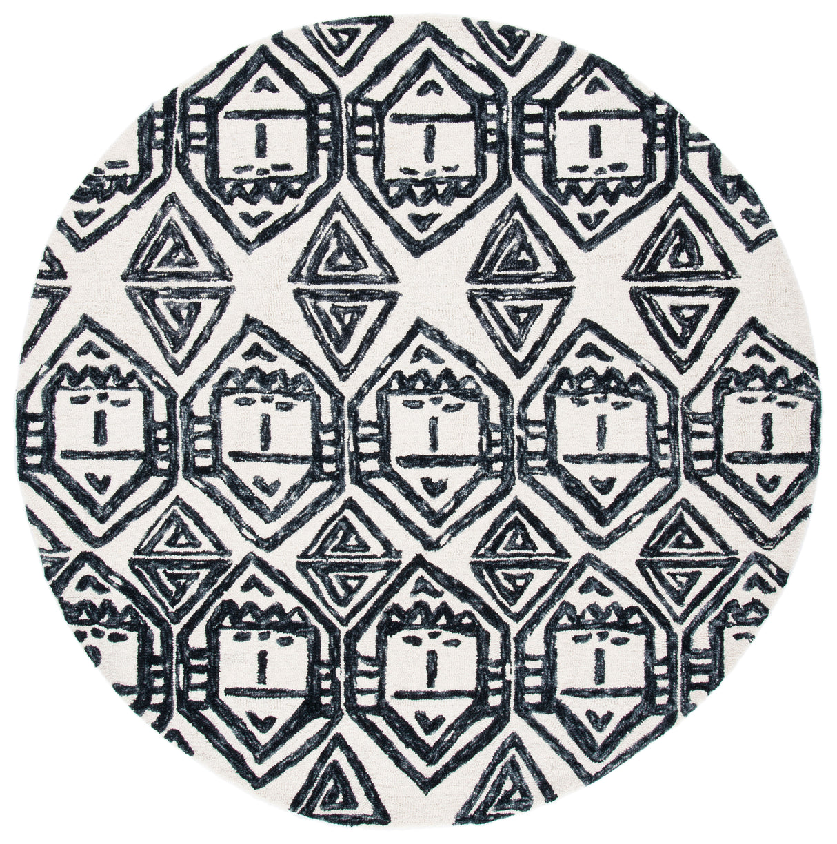 Safavieh Metro Met404Z Black/Ivory Rugs.