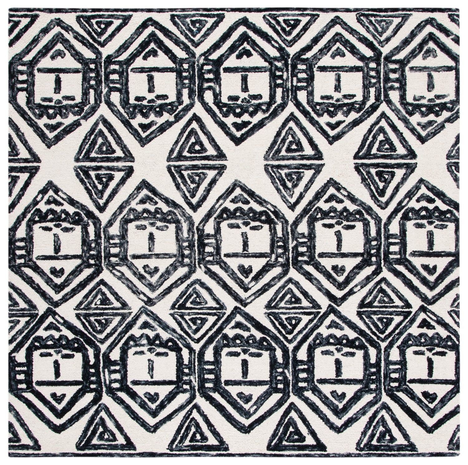 Safavieh Metro Met404Z Black/Ivory Rugs.