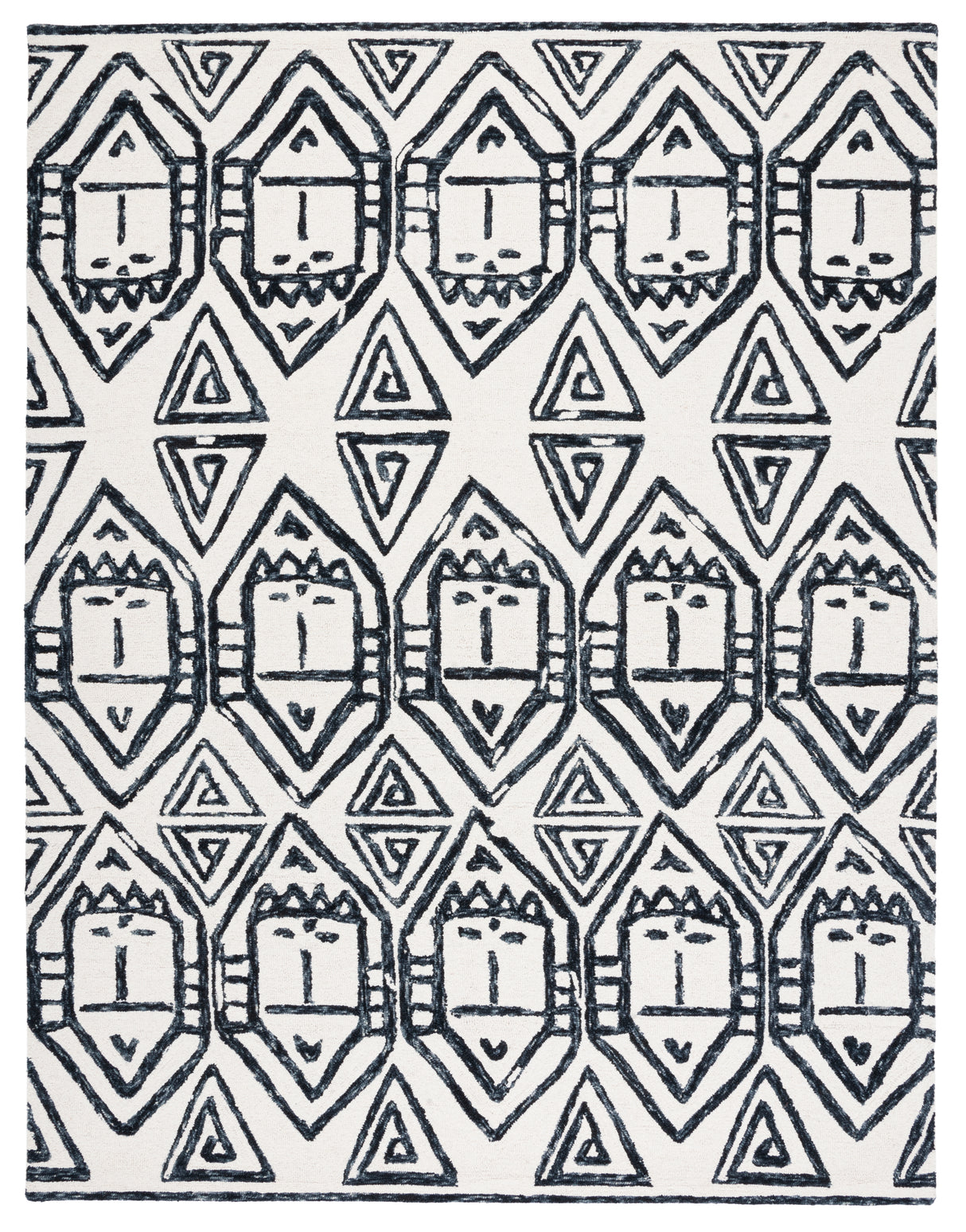 Safavieh Metro Met404Z Black/Ivory Rugs.
