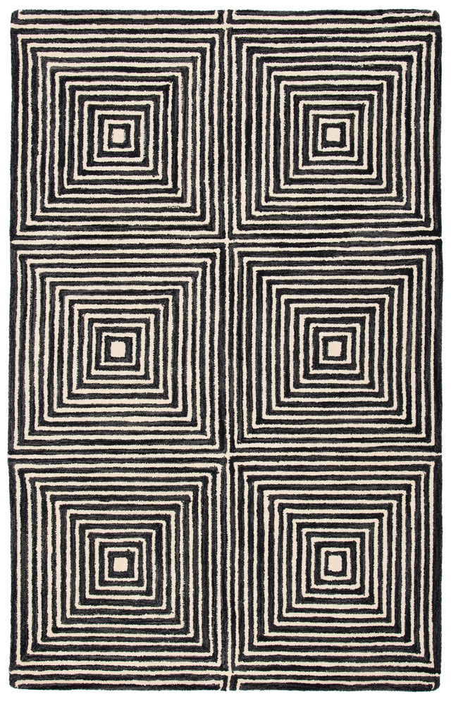 Safavieh Metro Met454Z Black/Beige Rug.
