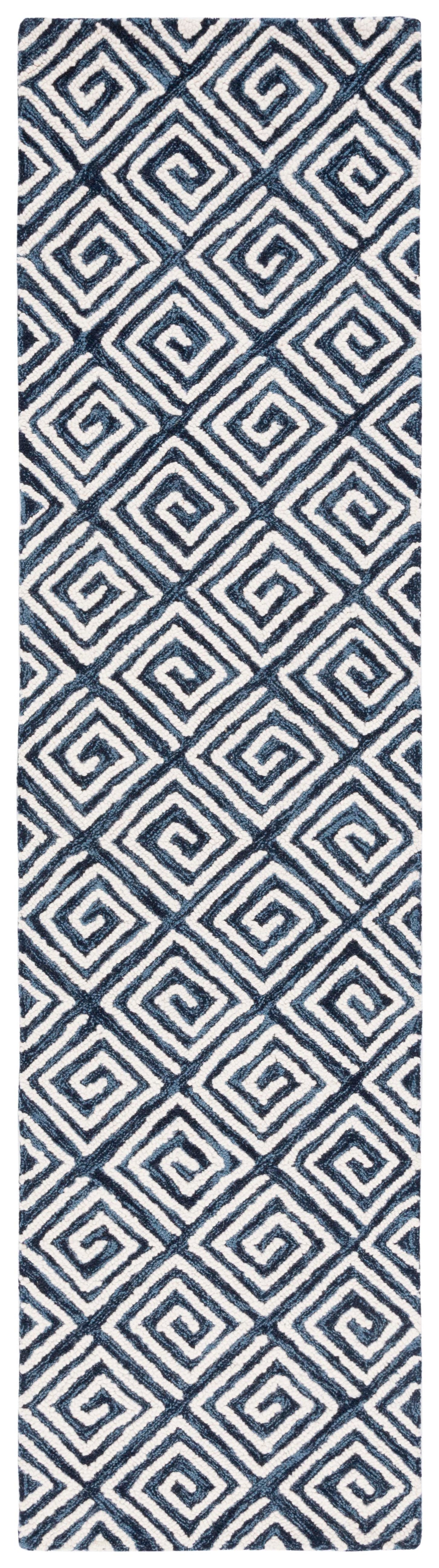 Safavieh Metro Met455N Navy/Ivory Rug.