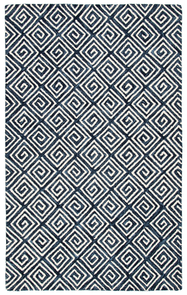 Safavieh Metro Met455N Navy/Ivory Rug.