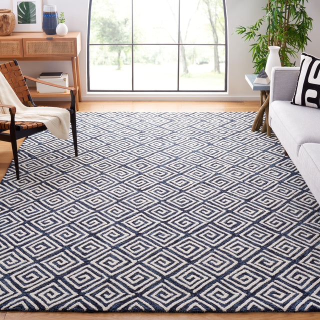 Safavieh Metro Met455N Navy/Ivory Rug.