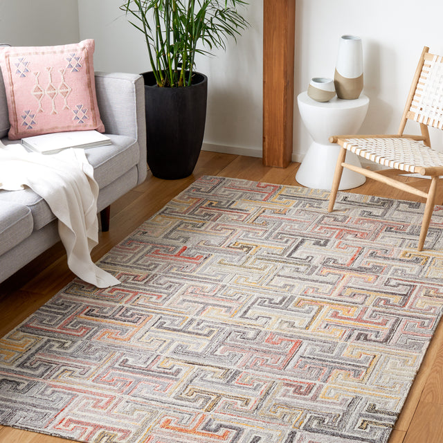 Safavieh Metro Met551F Grey/Rust Rug.