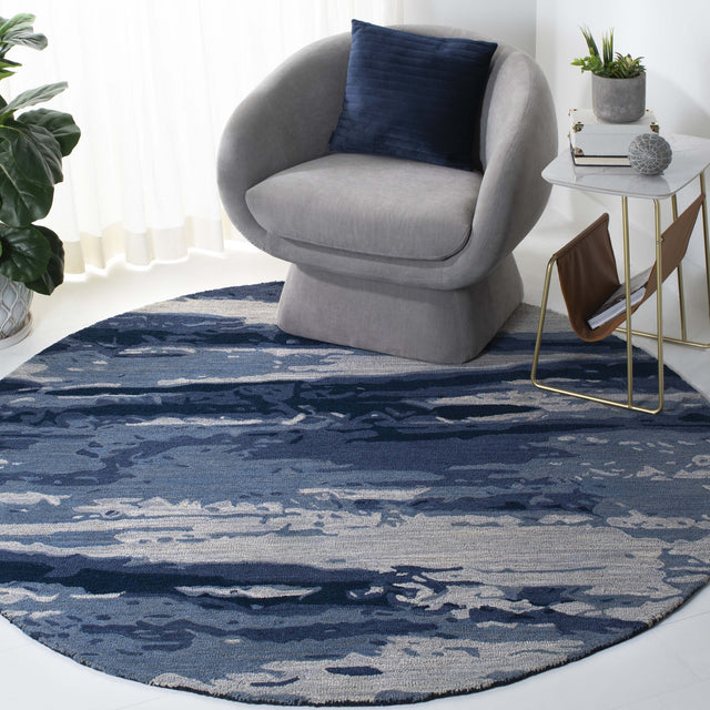 Safavieh Metro Met650M Blue/Ivory Rug.