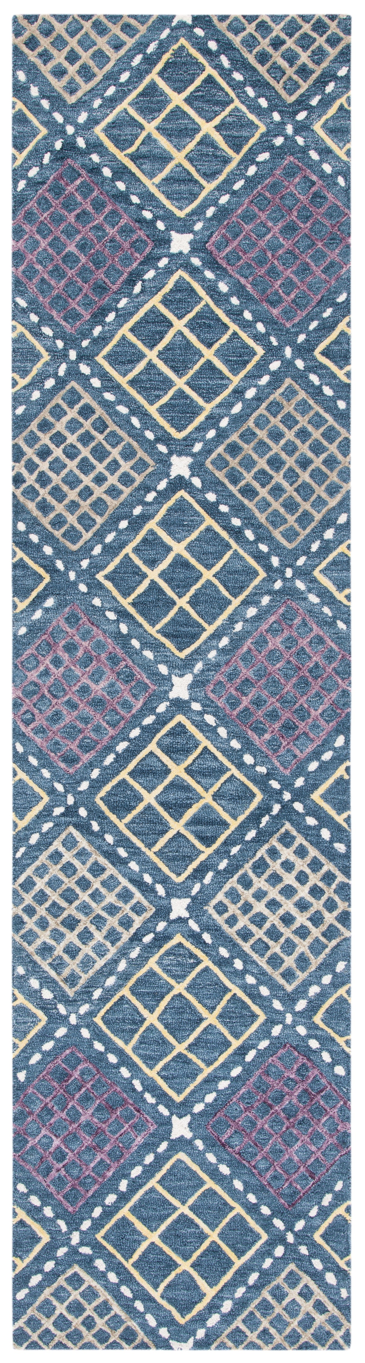 Safavieh Metro Met703M Blue/Yellow Rugs.