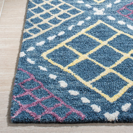 Safavieh Metro Met703M Blue/Yellow Rugs.