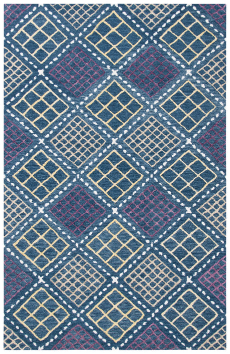 Safavieh Metro Met703M Blue/Yellow Rugs.