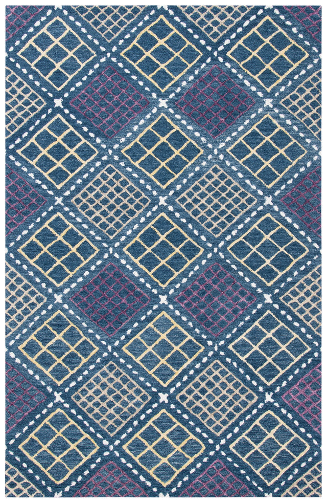 Safavieh Metro Met703M Blue/Yellow Rugs.