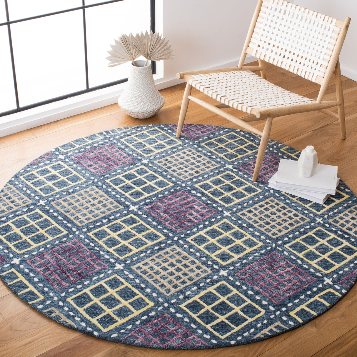 Safavieh Metro Met703M Blue/Yellow Rugs.