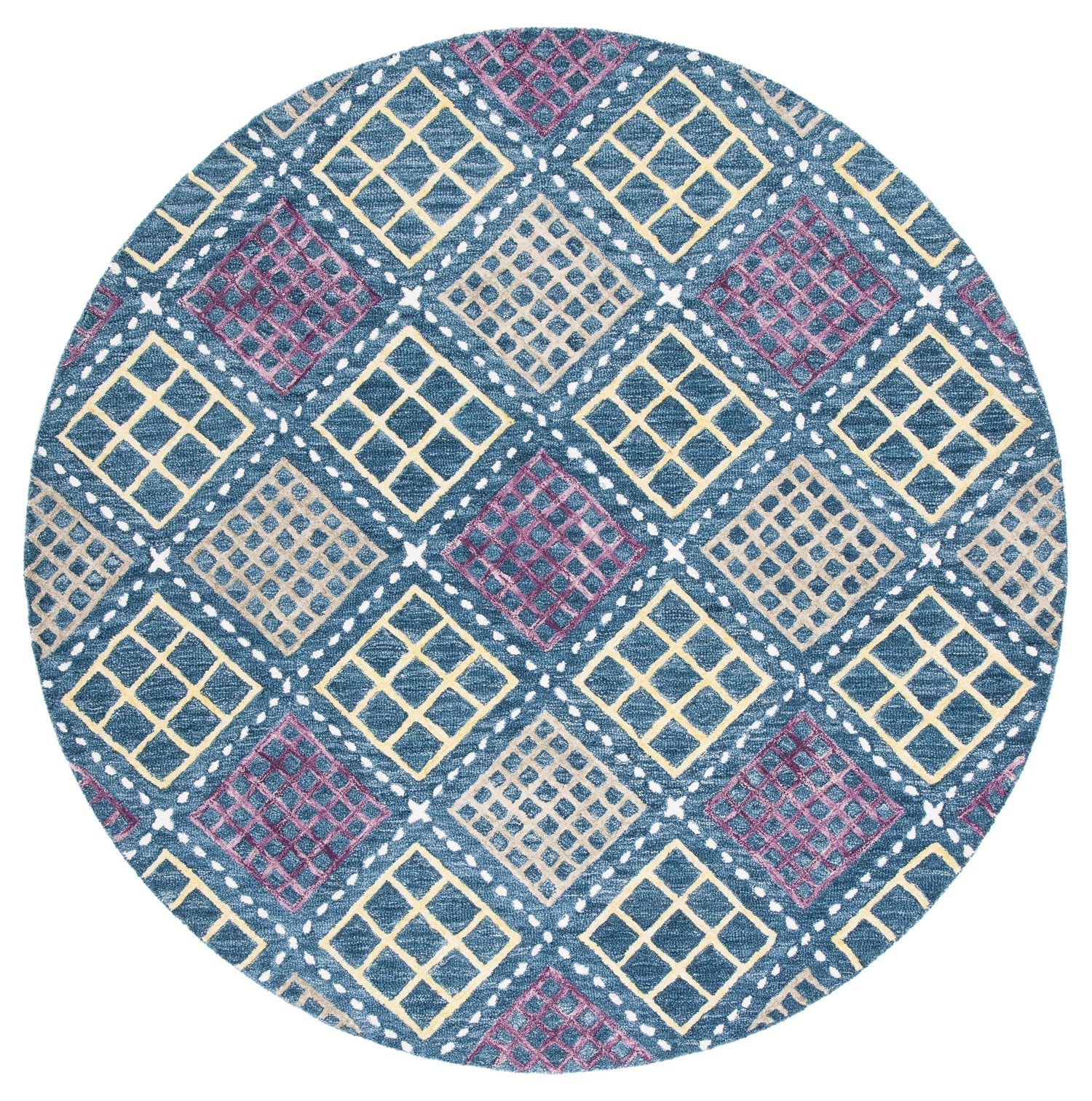 Safavieh Metro Met703M Blue/Yellow Rugs.