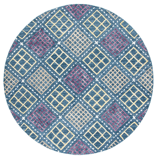 Safavieh Metro Met703M Blue/Yellow Rugs.
