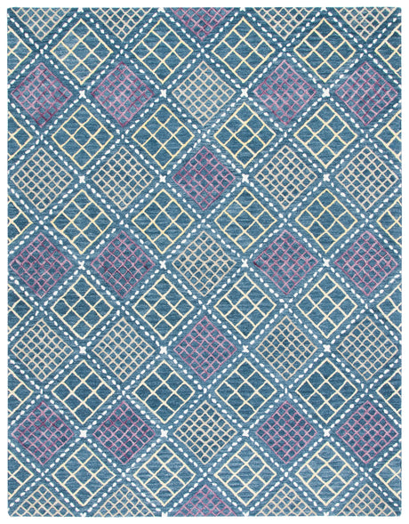 Safavieh Metro Met703M Blue/Yellow Rugs.
