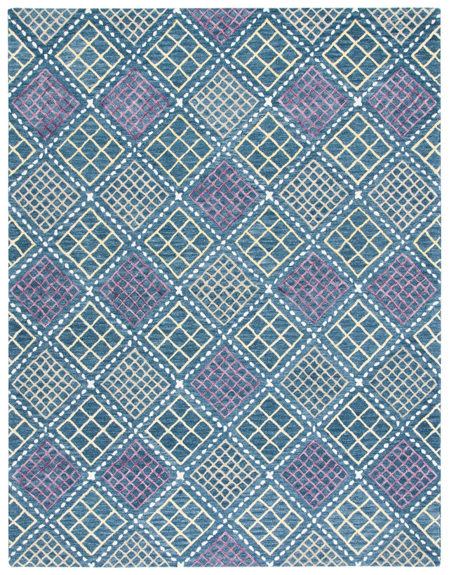 Safavieh Metro Met703M Blue/Yellow Rugs.