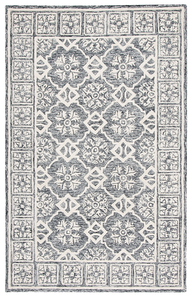 Safavieh Metro Met851Z Black/Ivory Rug.