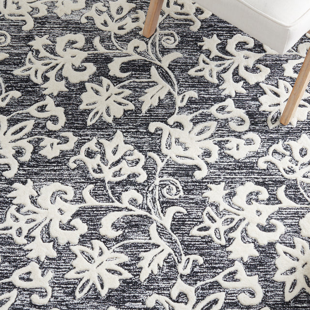 Safavieh Metro Met853Z Black/Ivory Rug.