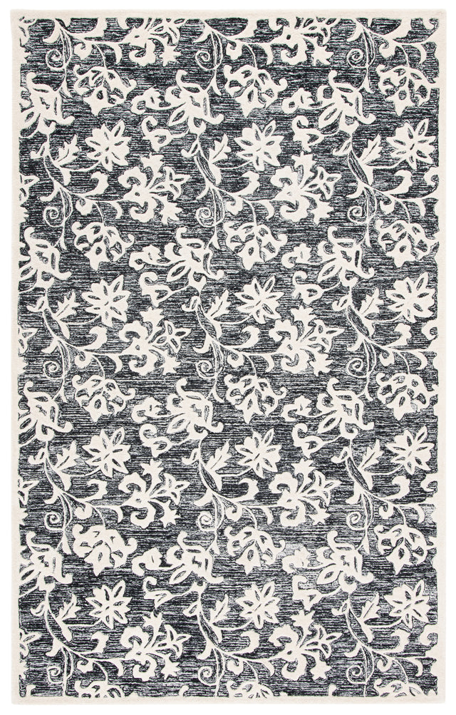 Safavieh Metro Met853Z Black/Ivory Rug.
