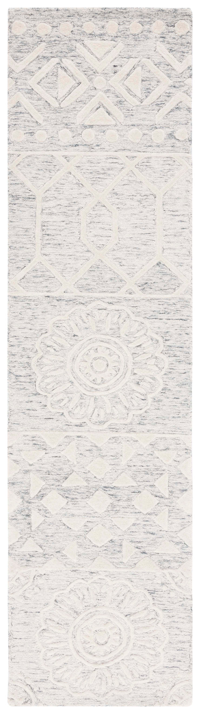 Safavieh Metro Met855F Silver/Ivory Rug.