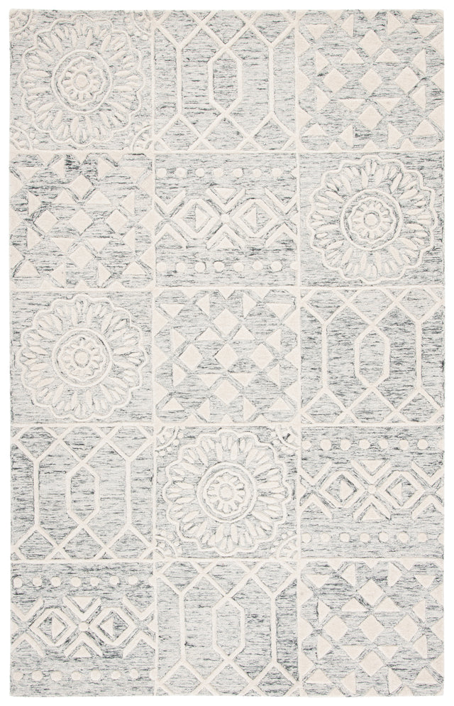 Safavieh Metro Met855F Silver/Ivory Rug.