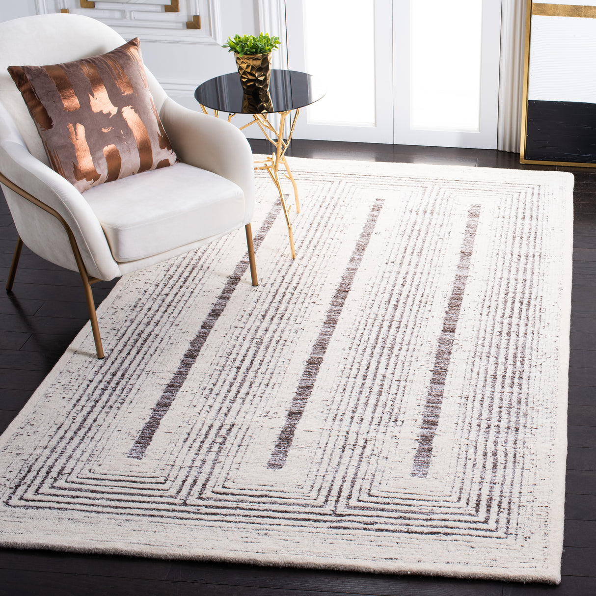 Safavieh Metro Met991F Grey/Ivory Rug.