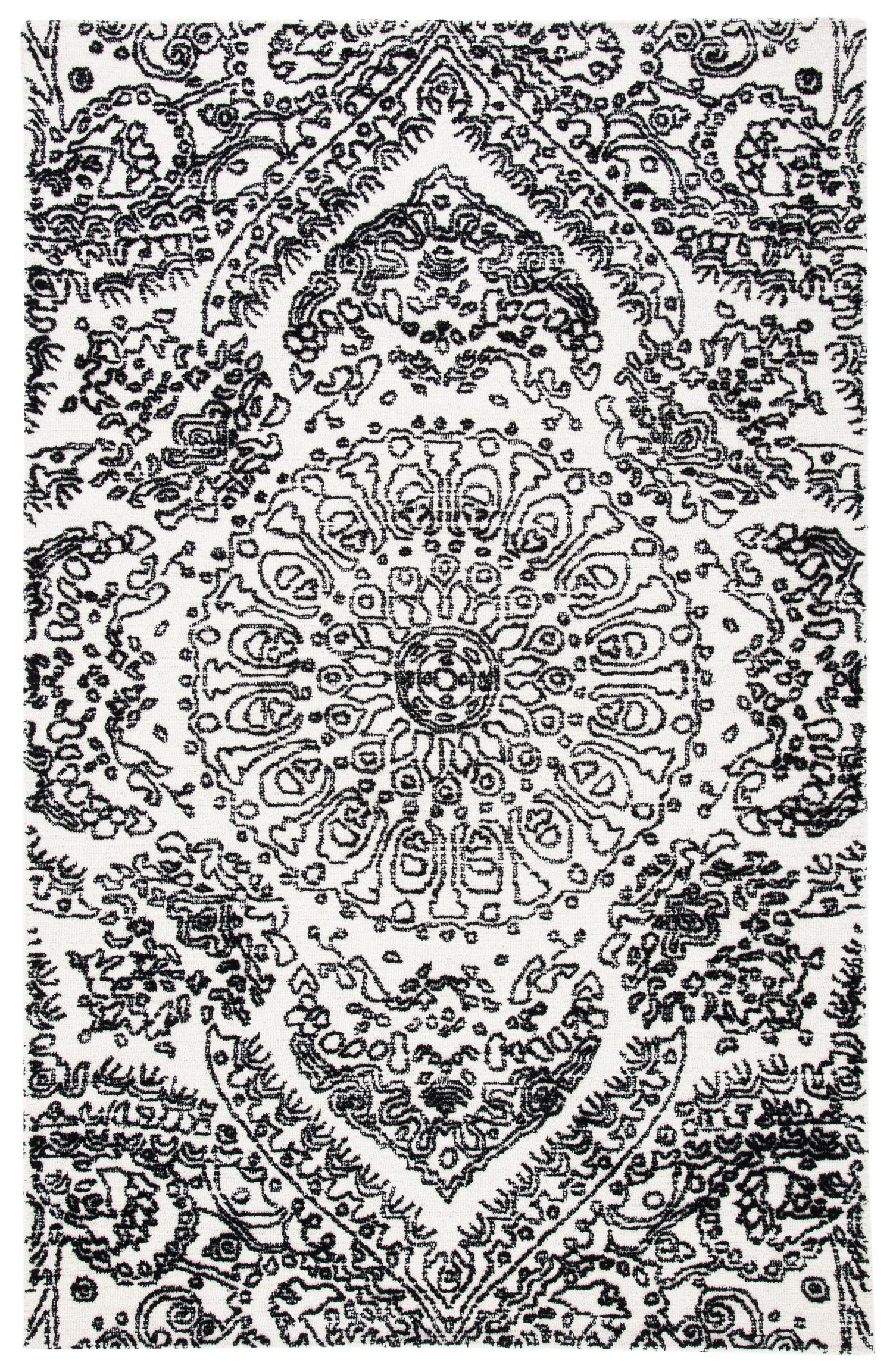 Safavieh Metro Met993A Ivory/Black Rugs.