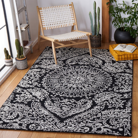 Safavieh Metro Met993Z Black/Ivory Rugs.
