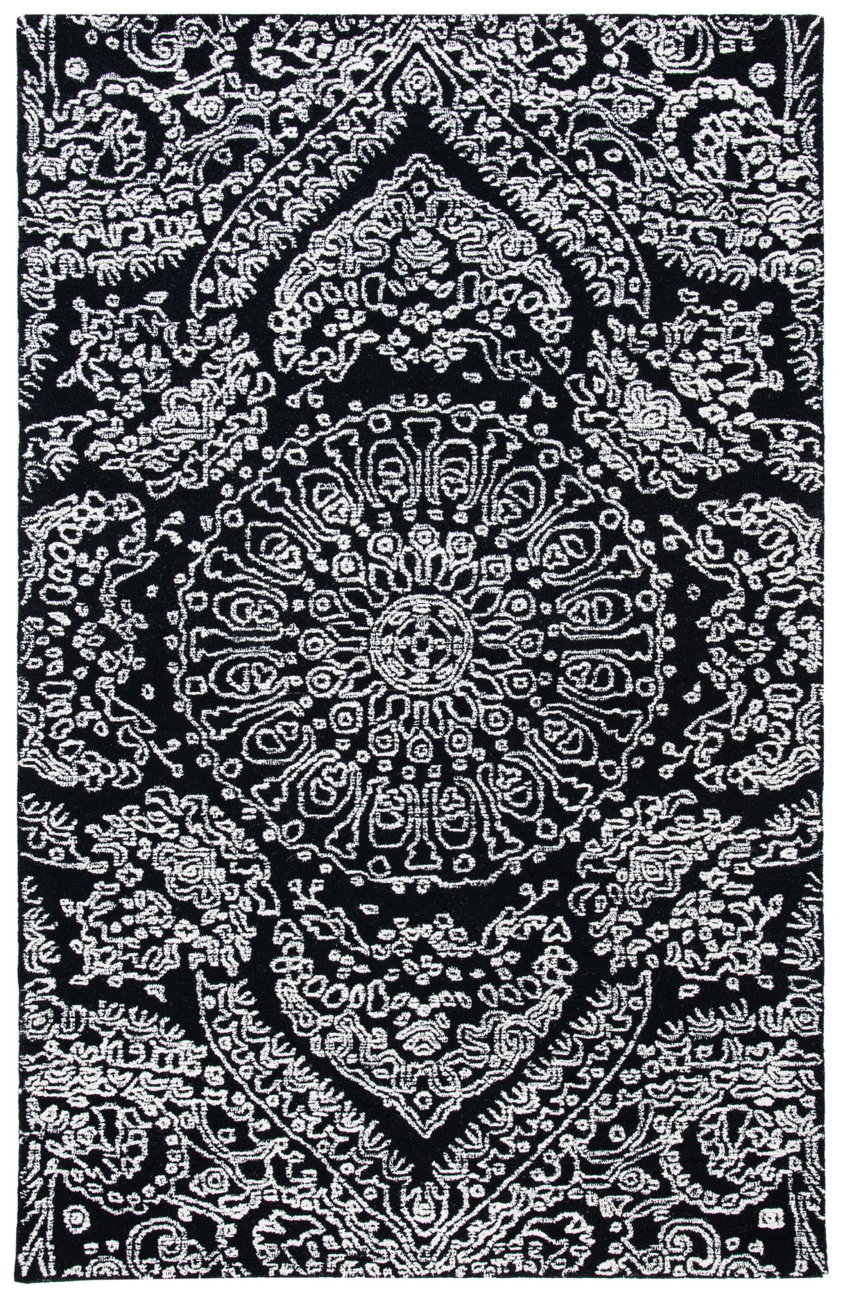 Safavieh Metro Met993Z Black/Ivory Rugs.