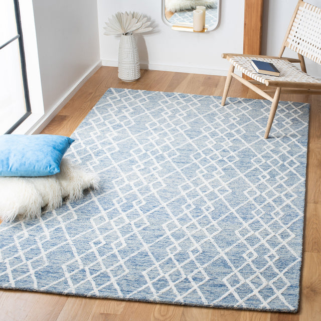 Safavieh Metro Met994M Blue/Ivory Rugs.