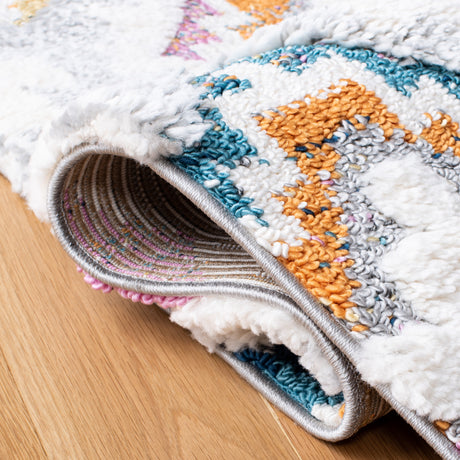 Safavieh Moroccan Fringe Shag Mfg106F Grey/Ivory Rugs.