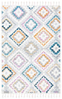 Safavieh Moroccan Fringe Shag Mfg106F Grey/Ivory Rugs.