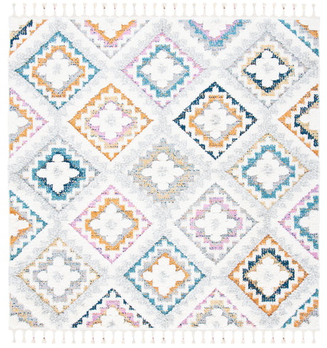 Safavieh Moroccan Fringe Shag Mfg106F Grey/Ivory Rugs.